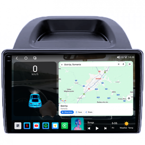 Navigatie dedicata Ford Ecosport 2018-2023, 4GB RAM 64GB ROM, Octacore, Android 14, Display QLED 1K 9", Carplay&Android Auto, SIM 4G, Ventilator Activ [1]