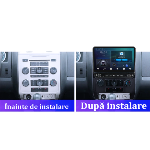 Navigatie dedicata Ford Escape 2007-2012 Tesla cu butoane rotative model 2024, 4GB RAM 64GB ROM, Procesor Quadcore, Android 14, Display QLED 10", DSP, Carplay&Android Auto [4]
