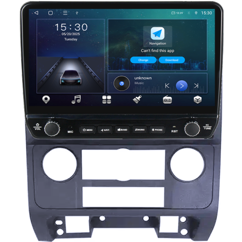 Navigatie dedicata Ford Escape 2007-2012 Tesla cu butoane rotative model 2024, 4GB RAM 64GB ROM, Procesor Quadcore, Android 14, Display QLED 10", DSP, Carplay&Android Auto [6]