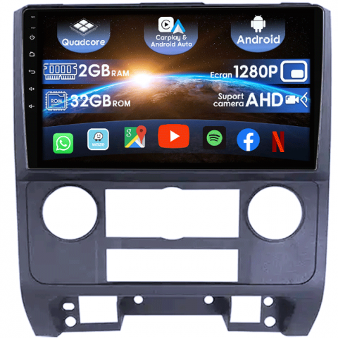 Escape 2007-2012 - (Resigilata) Navigatie dedicata Ford Escape 2007-2012, 2GB RAM 32GB ROM, Quad Core, Display 9" IPS Full HD, Carplay, Android 13, Bluetooth, Magazin Play, Suport camere AHD