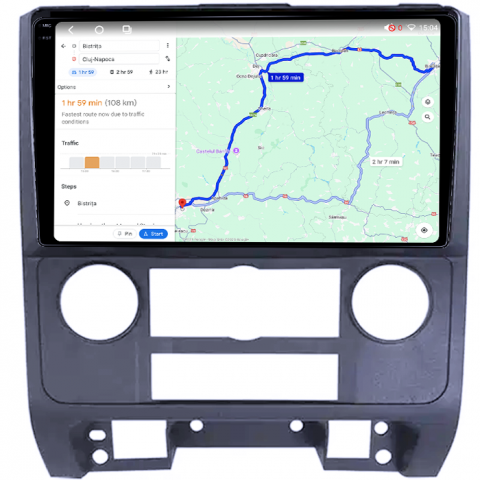 Navigatie dedicata Ford Escape 2007-2012, 4GB RAM 64GB ROM, Octacore, Android 14, Display QLED 1K 9", Carplay&Android Auto, SIM 4G, Ventilator Activ [4]