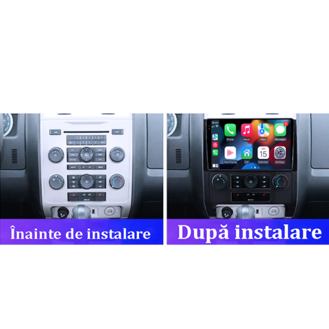 Navigatie dedicata Ford Escape 2007-2012, 4GB RAM 64GB ROM, Procesor Qualcomm Octacore, Android 14, Rezolutie 2K, Display QLED 9", DSP, Carplay&Android Auto, SIM 4G [6]