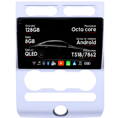 Expedition 2007-2017 - Navigatie dedicata Ford Expedition 2007-2017, 8GB RAM 128GB ROM, Octacore, Platforma TS18, Android 13, Display QLED 9”, Suporta camera 360º, DSP, Carplay&Android Auto, SIM 4G, Ventilator Activ