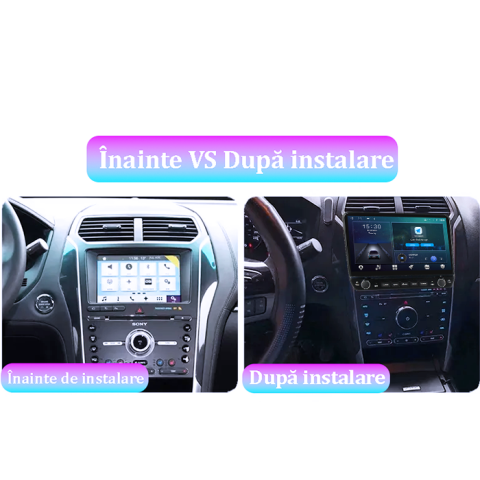 Navigatie dedicata Ford Explorer 2011-2019 Tesla cu butoane rotative model 2024, 4GB RAM 64GB ROM, Procesor Quadcore, Android 14, Display QLED 10", DSP, Carplay&Android Auto [3]