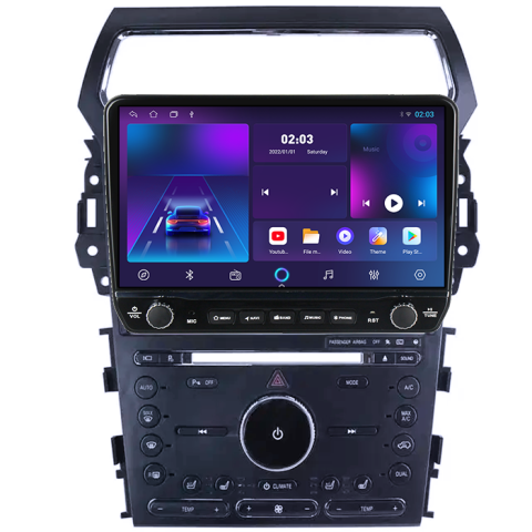Navigatie dedicata Ford Explorer 2011-2019 Tesla cu butoane rotative model 2024, 4GB RAM 64GB ROM, Procesor Quadcore, Android 14, Display QLED 10", DSP, Carplay&Android Auto [5]