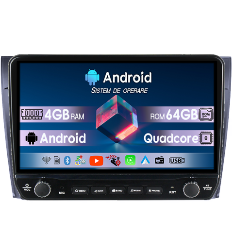 Fiesta Mk5 2002-2008 - Navigatie dedicata Ford Fiesta Mk5 2002-2008 Tesla cu butoane rotative model 2024, 4GB RAM 64GB ROM, Procesor Quadcore, Android 14, Display QLED 10", DSP, Carplay&Android Auto