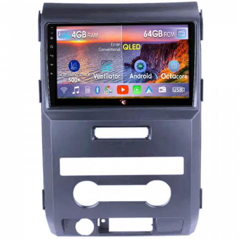 F150 2008-2014 - Navigatie dedicata Ford F150 2008-2014, 4GB RAM 64GB ROM, Octacore, Android 13, Display QLED 9", DSP, Carplay, Android Auto, Internet, Youtube, Waze, WIFI, Bluetooth