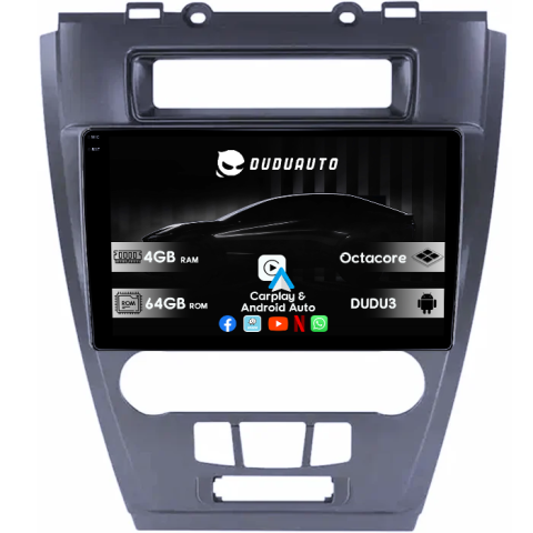 Navigatii Dedicate - Navigatie dedicata Ford Fusion /Mondeo 2009-2012, DUDU3, 4GB RAM 64GB ROM, Octacore, Platforma 8581, Android, Display QLED 9", DSP, Carplay&AndroidAuto