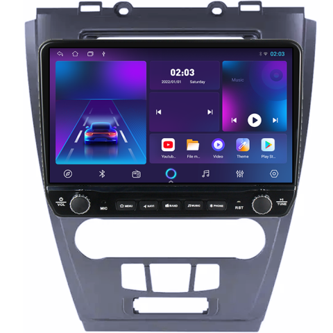 Navigatie dedicata Ford Fusion 2004-2011 Tesla cu butoane rotative model 2024, 4GB RAM 64GB ROM, Procesor Quadcore, Android 14, Display QLED 10", DSP, Carplay&Android Auto [5]
