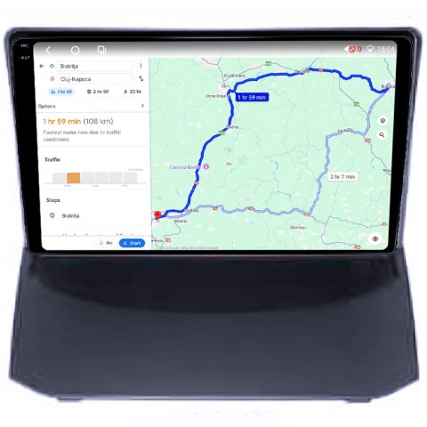 Navigatie dedicata Ford Fiesta 2004-2014, 4GB RAM 64GB ROM, Octacore, Android 14, Display QLED 1K 9", Carplay&Android Auto, SIM 4G, Ventilator Activ [4]