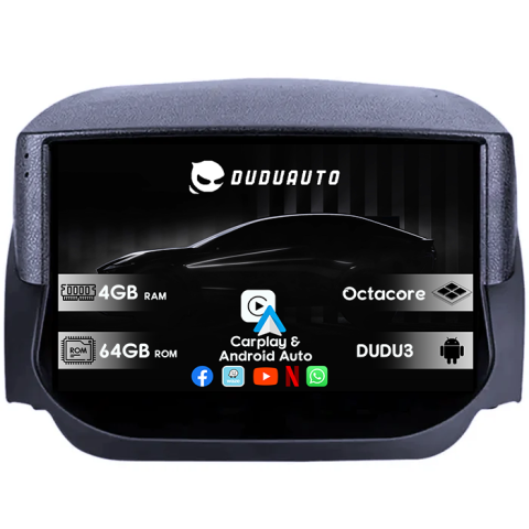 Navigatii Dedicate - Navigatie dedicata Ford Fiesta 2018+, DUDU3, 4GB RAM 64GB ROM, Octacore, Platforma 8581, Android, Display QLED 9", DSP, Carplay&AndroidAuto