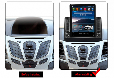 Navigatie dedicata Ford Fiesta 2008-2017 ,Tesla Style, ANDROID 13,Carplay&Android Auto, 10 inch , 8+128GB, Internet, Aplicatii, Waze, Gps [2]