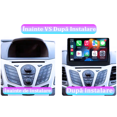 Navigatie dedicata Ford Fiesta 2008-2019, 4GB RAM 64GB ROM, Procesor Qualcomm Octacore, Android 14, Rezolutie 2K, Display QLED 9", DSP, Carplay&Android Auto, SIM 4G [6]