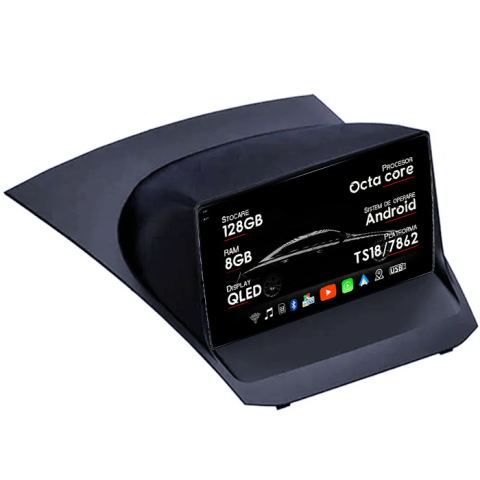 Ford - Navigatie dedicata Ford Fiesta 2008-2019, 8GB RAM 128GB ROM, Octacore, Platforma TS18, Android 13, Display QLED 9”, Suporta camera 360º, DSP, Carplay&Android Auto, SIM 4G, Ventilator Activ