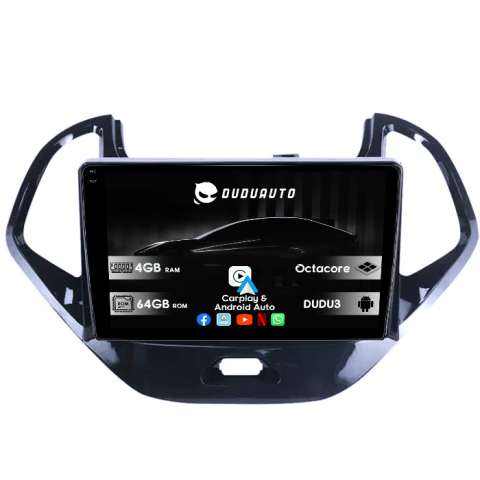 Navigatii Dedicate - Navigatie dedicata Ford Figo 2015-2018, DUDU3, 4GB RAM 64GB ROM, Octacore, Platforma 8581, Android, Display QLED 9", DSP, Carplay&AndroidAuto