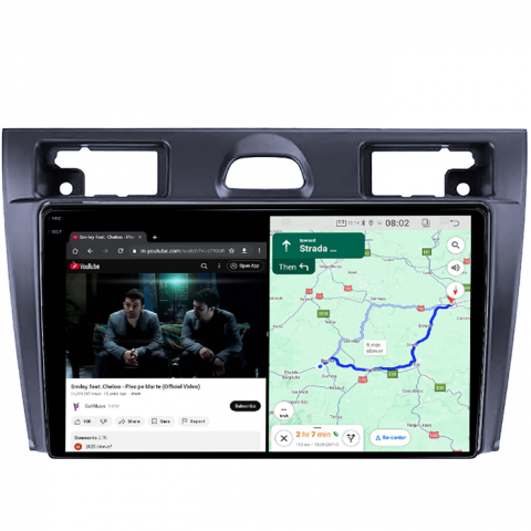 Navigatie dedicata Ford Fiesta Mk5 2002-2008, 4GB RAM 64GB ROM, Quadcore, Android 14, Display QLED 1K 9", DSP, Carplay&Android Auto, Suport camere AHD [3]