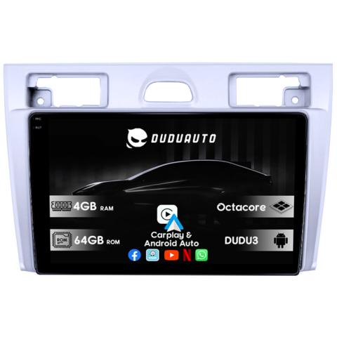 Fiesta Mk5 2002-2008 - Navigatie dedicata Ford Fiesta MK5 2002-2008, Gri, DUDU3, 4GB RAM 64GB ROM, Octacore, Platforma 8581, Android, Display QLED 9", DSP, Carplay&AndroidAuto