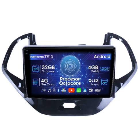 Figo 2015-2018 - Navigatie dedicata Ford Figo 2015-2018, 4GB RAM 32GB ROM, Octacore, Android 14, Display QLED 1K 9", DSP, Carplay&Android Auto, SIM 4G, Bluetooth, Ventilator Activ