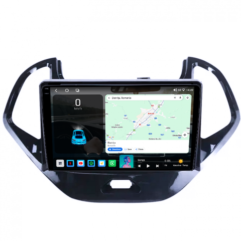 Navigatie dedicata Ford Figo 2015-2018, 4GB RAM 64GB ROM, Octacore, Android 14, Display QLED 1K 9", Carplay&Android Auto, SIM 4G, Ventilator Activ [1]