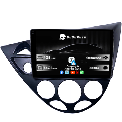 Focus 1999-2005 - Navigatie dedicata Ford Focus 1999-2005, DUDU3, 4GB RAM 64GB ROM, Octacore, Platforma 8581, Android, Display QLED 9", DSP, Carplay&AndroidAuto