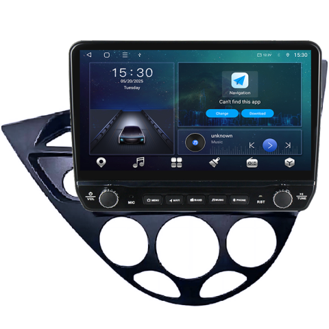 Navigatie dedicata Ford Focus 1999-2005 Tesla cu butoane rotative model 2024, 4GB RAM 64GB ROM, Procesor Quadcore, Android 14, Display QLED 10", DSP, Carplay&Android Auto [6]
