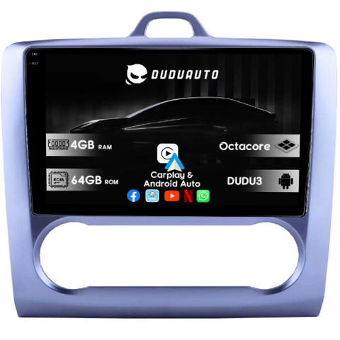 Navigatii Dedicate - Navigatie dedicata Ford Focus 2004-2011, DUDU3, 4GB RAM 64GB ROM, Octacore, Platforma 8581, Android, Display QLED 9", DSP, Carplay&AndroidAuto