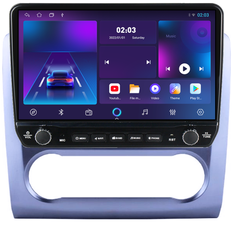 Navigatie dedicata Ford Focus 2004-2011 Tesla cu butoane rotative model 2024, 4GB RAM 64GB ROM, Procesor Quadcore, Android 14, Display QLED 10", DSP, Carplay&Android Auto [4]