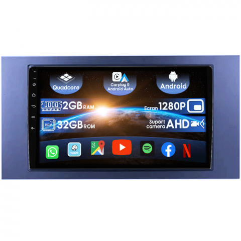 Focus 2 2004-2011 - (Resigilata) Navigatie dedicata Ford Focus 2 2004-2011, 2 GB RAM 32 ROM, Android 13, Display 7 inch, Android Auto, Internet, Youtube , Waze , Wi Fi , Usb , Bluetooth