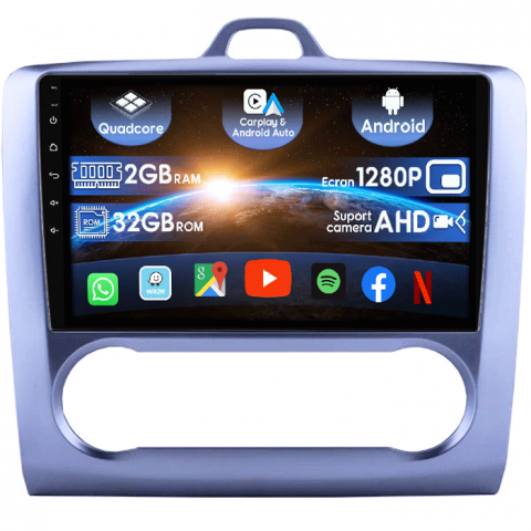 Focus (2004-2011) - (Resigilata) Navigatie dedicata Ford Focus ( 2004 - 2011 ), 2GB RAM 32GB ROM, Quad Core, Display 9" IPS Full HD, Carplay, Android 13, Bluetooth, Magazin Play, Suport camere AHD