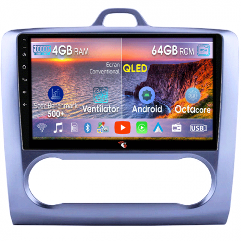 Focus (2004-2011) - Navigatie dedicata Ford Focus ( 2004 - 2011 ), 4GB RAM 64GB ROM, Octacore, Android 13, Display QLED 9", DSP, Carplay, Android Auto, Internet, Youtube, Waze, WIFI, Bluetooth