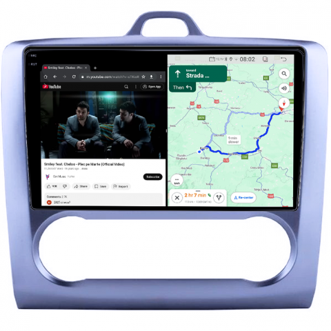 Navigatie dedicata Ford Focus 2004-2011, 4GB RAM 64GB ROM, Quadcore, Android 14, Display QLED 1K 9", DSP, Carplay&Android Auto, Suport camere AHD [3]