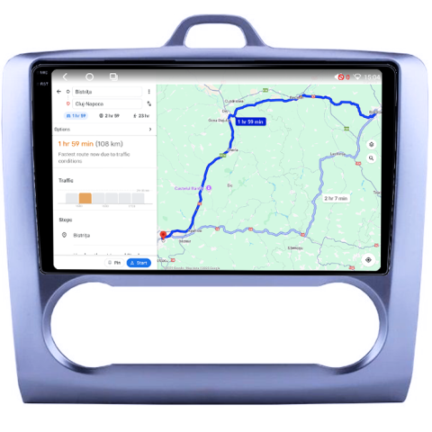 Navigatie dedicata Ford Focus 2004-2011, 4GB RAM 64GB ROM, Procesor Qualcomm Octacore, Android 14, Rezolutie 2K, Display QLED 9", DSP, Carplay&Android Auto, SIM 4G [4]