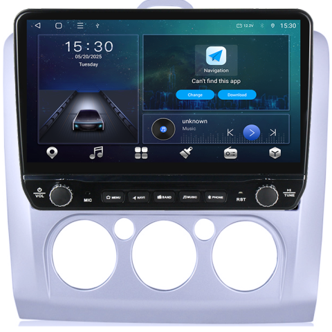 Navigatie dedicata Ford Focus 2004-2011 Tesla cu butoane rotative model 2024, 4GB RAM 64GB ROM, Procesor Quadcore, Android 14, Display QLED 10", DSP, Carplay&Android Auto [6]