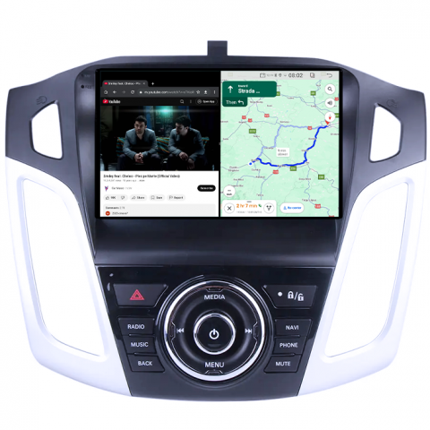 Navigatie dedicata Ford Focus 2011-2015, 4GB RAM 64GB ROM, Quadcore, Android 14, Display QLED 1K 9", DSP, Carplay&Android Auto, Suport camere AHD [4]