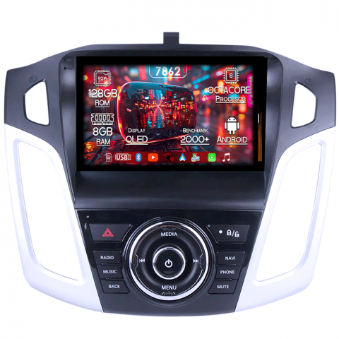 Ford - Navigatie dedicata Ford Focus 2011-2015, 8GB RAM 128GB ROM, Octacore, Platforma 7862,Android 13, Display QLED 9”, Suporta camera 360º, DSP, Carplay&Android Auto, SIM 4G, Ventilator Activ