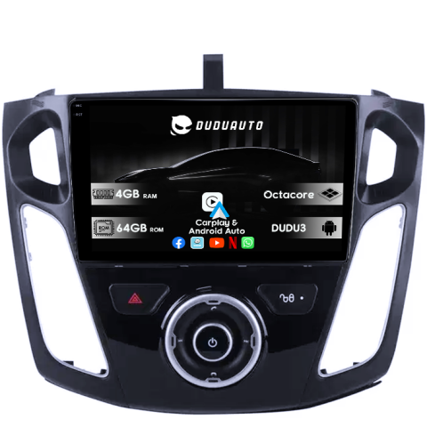 Focus 3 (2011-2018) - Navigatie dedicata Ford Focus 3 2012-2018, DUDU3, 4GB RAM 64GB ROM, Octacore, Platforma 8581, Android, Display QLED 9", DSP, Carplay&AndroidAuto