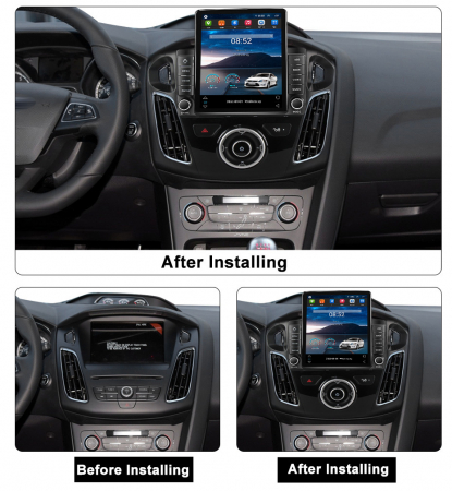 Navigatie dedicata Ford Focus 2012-2018 ,Tesla Style, ANDROID 13,Carplay&Android Auto, 10 inch , 8+128GB, Internet, Aplicatii, Waze, Gps [2]
