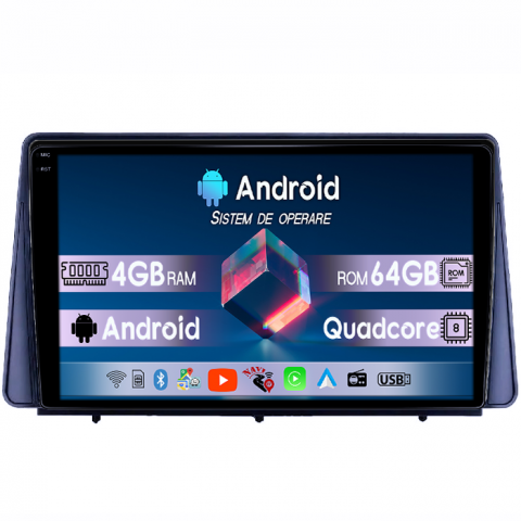 Focus 2019 - Navigatie dedicata Ford Focus 2019, 4GB RAM 64GB ROM, Quadcore, Android 14, Display QLED 1K 9", DSP, Carplay&Android Auto, Suport camere AHD