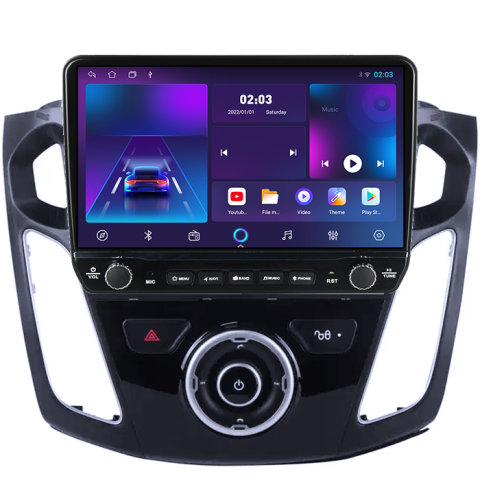 Navigatie dedicata Ford Focus 3 2012-2018 Tesla cu butoane rotative model 2024, 4GB RAM 64GB ROM, Procesor Quadcore, Android 14, Display QLED 10", DSP, Carplay&Android Auto [4]