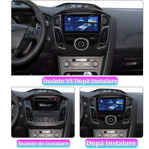 Navigatie dedicata Ford Focus 3 2012-2018,4GB RAM 64GB ROM, Quadcore, Android 14, Display QLED 1K 9", DSP, Carplay&Android Auto, Suport camere AHD [5]