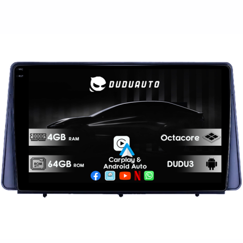 Navigatii Dedicate - Navigatie dedicata Ford Focus 2019, DUDU3, 4GB RAM 64GB ROM, Octacore, Platforma 8581, Android, Display QLED 9", DSP, Carplay&AndroidAuto