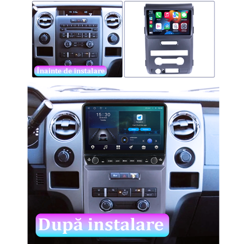 Navigatie dedicata Ford F150 2008-2014 Tesla cu butoane rotative model 2024, 4GB RAM 64GB ROM, Procesor Quadcore, Android 14, Display QLED 10", DSP, Carplay&Android Auto [4]