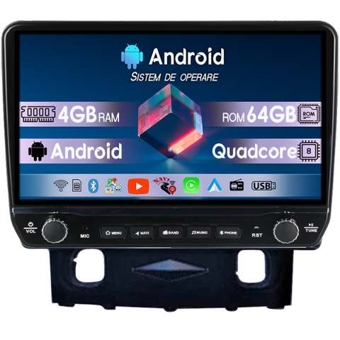Kuga 2008-2010 - Navigatie dedicata Ford Kuga 2008-2010 Tesla cu butoane rotative model 2024, 4GB RAM 64GB ROM, Procesor Quadcore, Android 14, Display QLED 10", DSP, Carplay&Android Auto