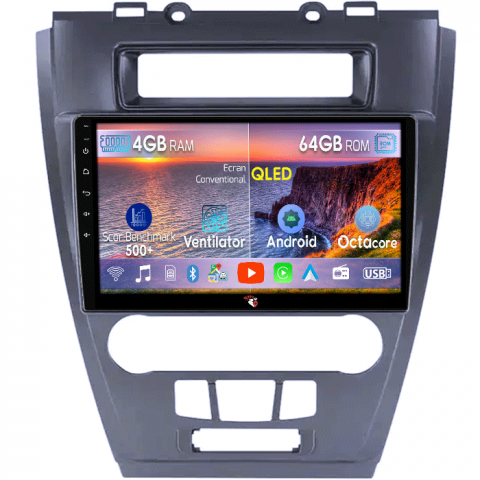 Fusion (2004-2011) - Navigatie dedicata Ford Fusion /Mondeo 2009-2012, 4 GB RAM 64 ROM, Android 13, Display QLED, 10", DSP, Carplay, Android Auto, Internet, Youtube , Waze , Wi Fi , Usb , Bluetooth