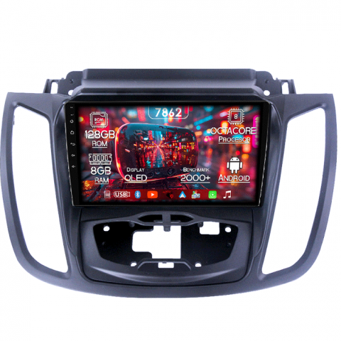 Kuga 2 Escape 3 2012-2019 - Navigatie dedicata Ford Kuga 2 Escape 3 2012-2019, 8GB RAM 128GB ROM, Octacore, Platforma 7862,Android 13, Display QLED 9”, Suporta camera 360º, DSP, Carplay&Android Auto, SIM 4G, Ventilator Activ