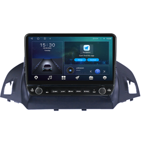 Navigatie dedicata Ford Kuga 2 Escape 3 2012-2019 Tesla cu butoane rotative model 2024, 4GB RAM 64GB ROM, Procesor Quadcore, Android 14, Display QLED 10", DSP, Carplay&Android Auto [6]