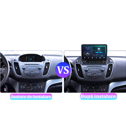 Navigatie dedicata Ford Kuga 2 Escape 3 2012-2019 Tesla cu butoane rotative model 2024, 4GB RAM 64GB ROM, Procesor Quadcore, Android 14, Display QLED 10", DSP, Carplay&Android Auto [5]