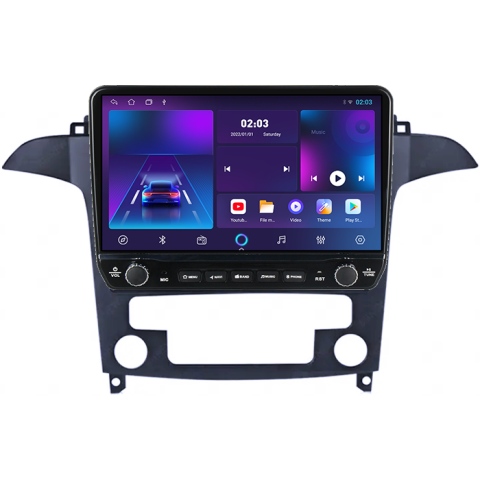 Navigatie dedicata Ford S-Max 2006-2015 Tesla cu butoane rotative model 2024, 4GB RAM 64GB ROM, Procesor Quadcore, Android 14, Display QLED 10", DSP, Carplay&Android Auto [5]