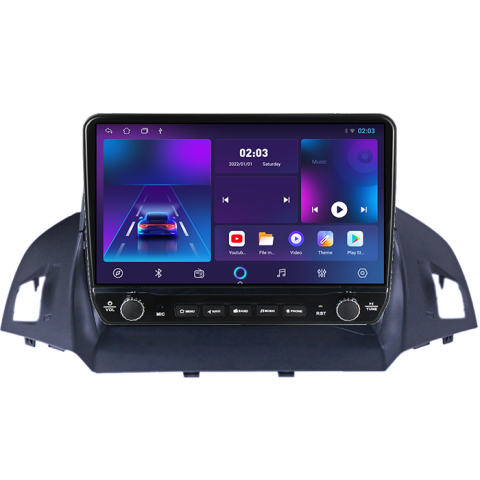 Navigatie dedicata Ford Kuga 2 Escape 3 2012-2019 Tesla cu butoane rotative model 2024, 4GB RAM 64GB ROM, Procesor Quadcore, Android 14, Display QLED 10", DSP, Carplay&Android Auto [4]