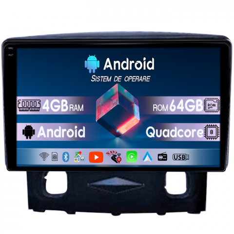 Kuga 2008-2010 - Navigatie dedicata Ford Kuga 2008-2010, 4GB RAM 64GB ROM, Quadcore, Android 14, Display QLED 1K 9", DSP, Carplay&Android Auto, Suport camere AHD